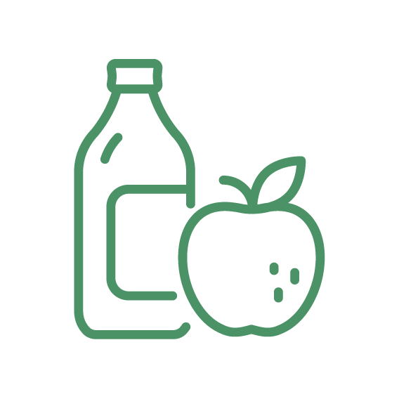 Icon Flasche mit Apfel