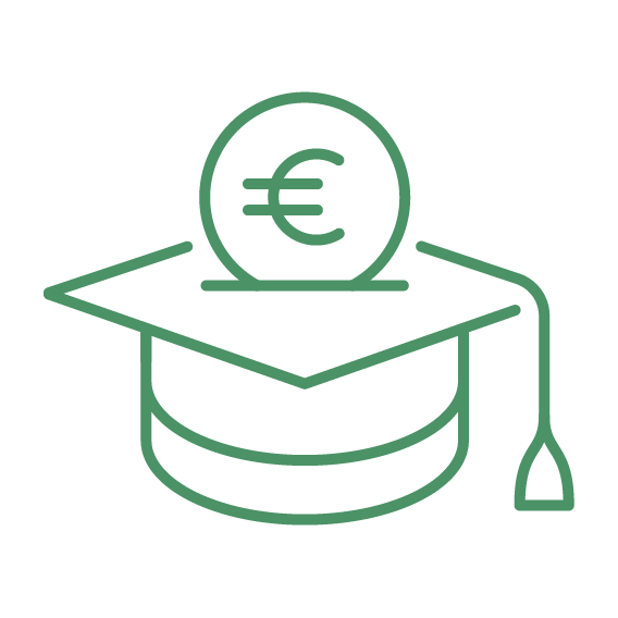 Icon Abschlusshut mit Geld drinne