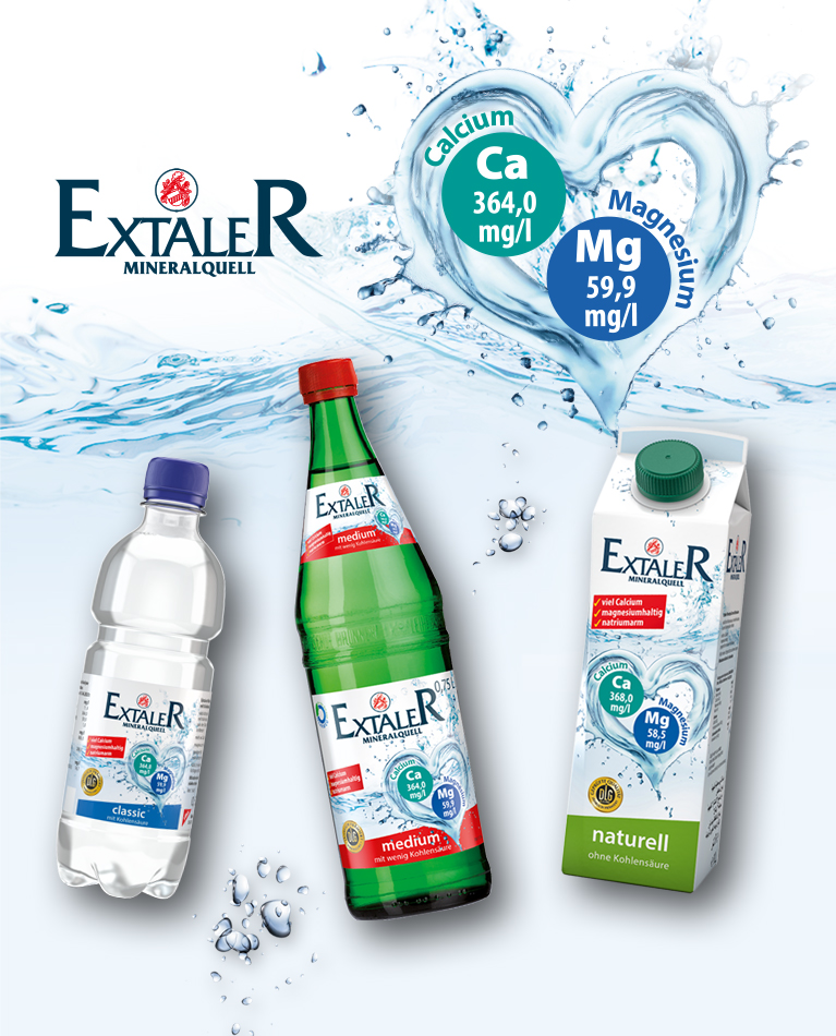 Extaler Wasser Verpackungen Glas, Pet, Tetra
