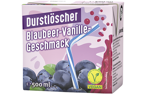 Durstlöscher Erfrischungsgetränk Blaubeer-Vanille