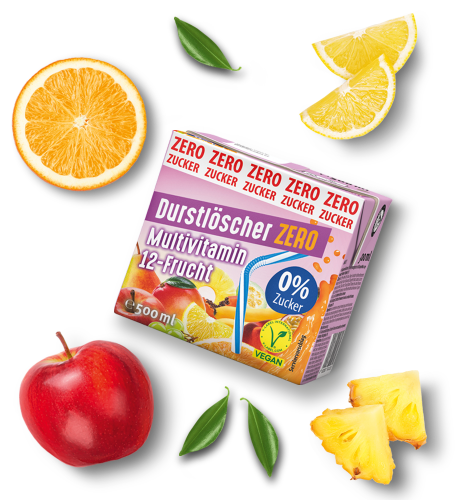 Durstlöscher Multivitamin-12-Frucht-Erfrischungsgetränk